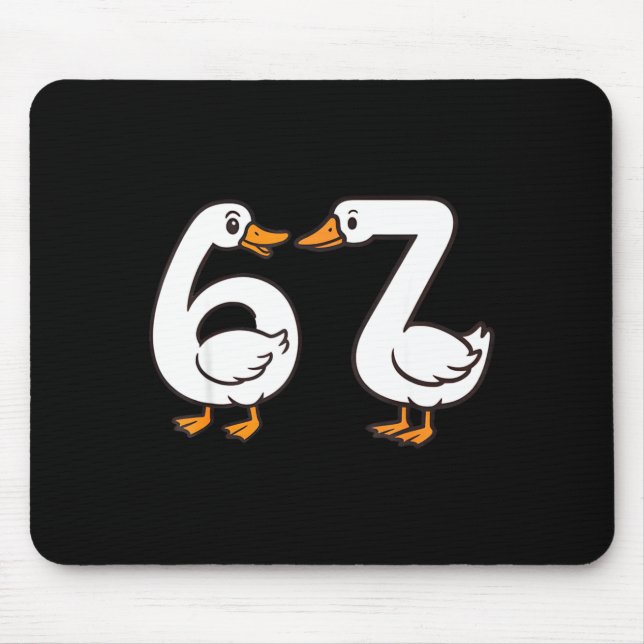 Funny 67 Goose Silly Brain Rot Teacher Gen Alpha S Mouse Pad (Front)