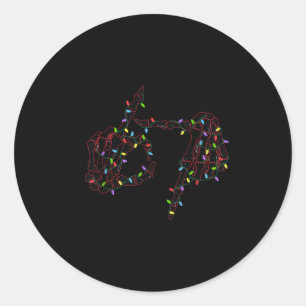 Funny 67 Hand Six Seven Meme Brainrot Christmas Xm Classic Round Sticker