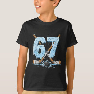 Funny 67 Ice Hockey Drip Number 67 Ice Hockey  T-Shirt