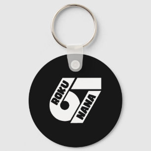 Funny 67 Japanese Meme Roku Nana Graphic Design  Keychain
