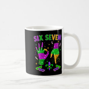 Funny 67 Mardi Gras Party 6 7 Meme Six Seven 6-7 M Coffee Mug