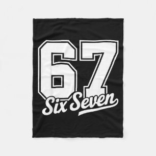 Funny 67 Meme 6 7 Fleece Blanket