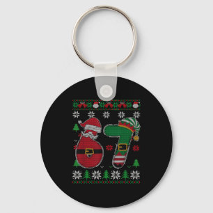 Funny 67 Meme 6 7 Ugly Sweater For Christmas Boys Keychain