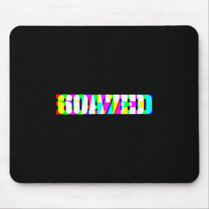 Funny 67 Meme 6oa7ed Glitch Art Retro Slang Goated Mouse Pad