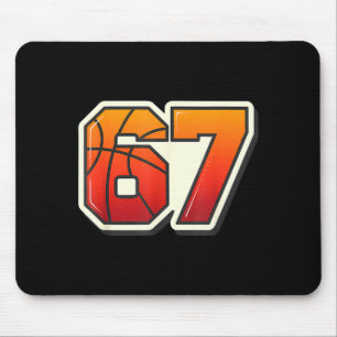 Funny 67 Meme Basketball Ice Cream Drip Six Seven Mouse Pad