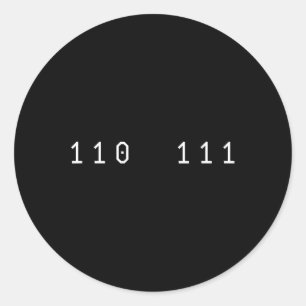 Funny 67 Meme Binary Code Computer Science Nerd Sl Classic Round Sticker