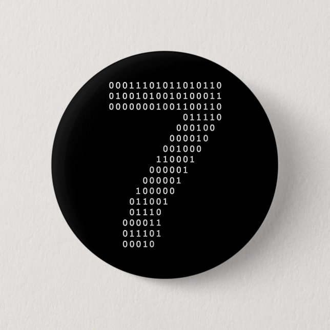 Funny 67 Meme Binary Code Tech Geek Digital Six Se 2 Inch Round Button (Front)