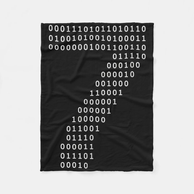 Funny 67 Meme Binary Code Tech Geek Digital Six Se Fleece Blanket (Front)
