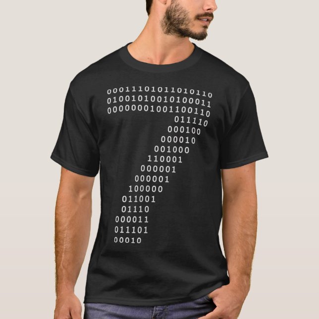 Funny 67 Meme Binary Code Tech Geek Digital Six Se T-Shirt (Front)