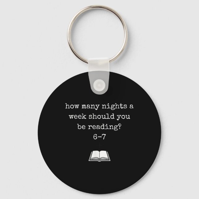 Funny 67 Meme Book Lover & Reading Humor Bookworms Keychain (Front)