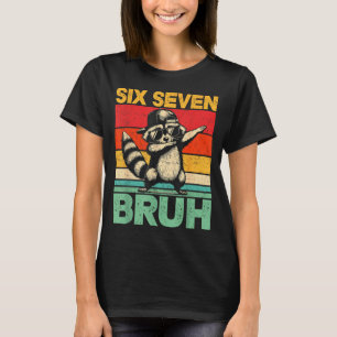 Funny 67 Meme Boys Kids 6 7 Dabbing Six Seven Bruh T-Shirt