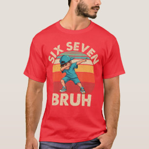 Funny 67 Meme Boys Kids 6 7 Numbers Dabbing Six Se T-Shirt