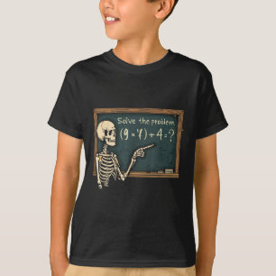 Funny 67 Meme Brainrot Joke Halloween Skeleton Mat T-Shirt