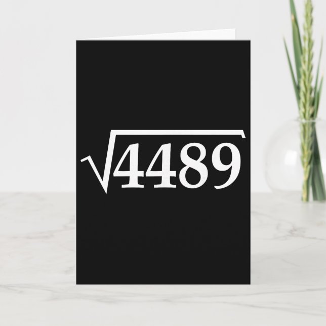 Funny 67 Meme Brainrot Square Root 4489 Slang Math Card (Front)