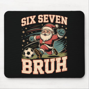 Funny 67 Meme Bruh Christmas Soccer Santa Xmas Paj Mouse Pad