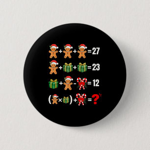 Funny 67 Meme Candy Merry Santa Math Teacher Chris 2 Inch Round Button
