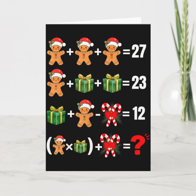 Funny 67 Meme Candy Merry Santa Math Teacher Chris Card (Front)