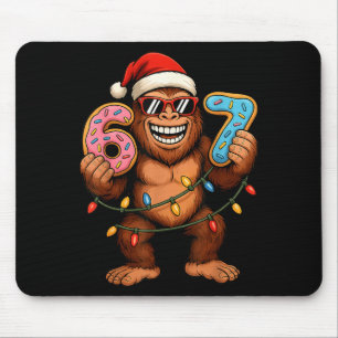 Funny 67 Meme Christmas Bigfoot For Kids Teens Mouse Pad