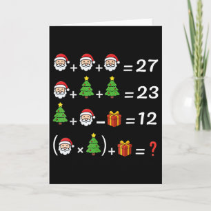 Funny 67 Meme Christmas Math Teacher Santa Six Sev Card