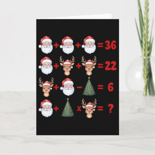 Funny 67 Meme Christmas Math Teacher Santa Six Sev Card