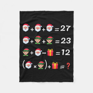 Funny 67 Meme Christmas Math Teacher Santa Six Sev Fleece Blanket