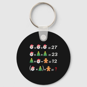 Funny 67 Meme Christmas Math Teacher Santa Six Sev Keychain