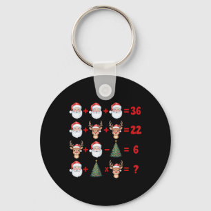 Funny 67 Meme Christmas Math Teacher Santa Six Sev Keychain