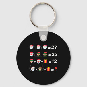 Funny 67 Meme Christmas Math Teacher Santa Six Sev Keychain
