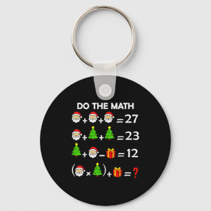 Funny 67 Meme Christmas Math Teacher Santa Six Sev Keychain
