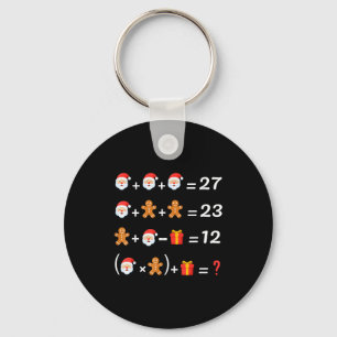 Funny 67 Meme Christmas Math Teacher Santa Six Sev Keychain
