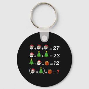 Funny 67 Meme Christmas Math Teacher Santa Six Sev Keychain