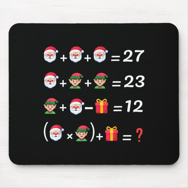 Funny 67 Meme Christmas Math Teacher Santa Six Sev Mouse Pad (Front)