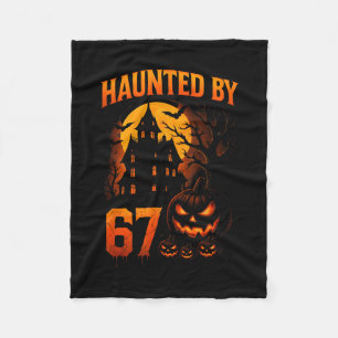 Funny 67 Meme Halloween Haunted Spooky Six Seven P Fleece Blanket