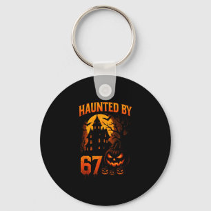 Funny 67 Meme Halloween Haunted Spooky Six Seven P Keychain