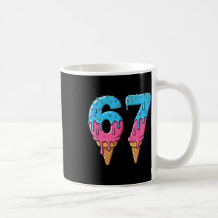 Funny 67 Meme Ice Cream Drip Six Seven Gen Z  Coffee Mug