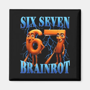 Funny 67 Meme Italian Brainrot Tung Tung Sahur Six Magnet