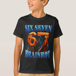 Funny 67 Meme Italian Brainrot Tung Tung Sahur Six T-Shirt