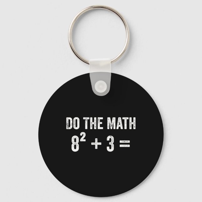Funny 67 Meme Math Six Seven Teacher Brainrot Joke Keychain (Front)