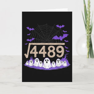 Funny 67 Meme Math Teacher 6 7 Halloween Square Ro Card