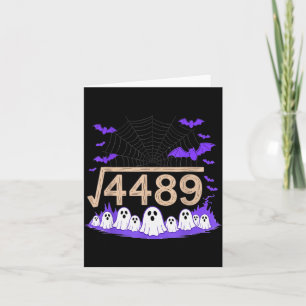Funny 67 Meme Math Teacher 6 7 Halloween Square Ro Card