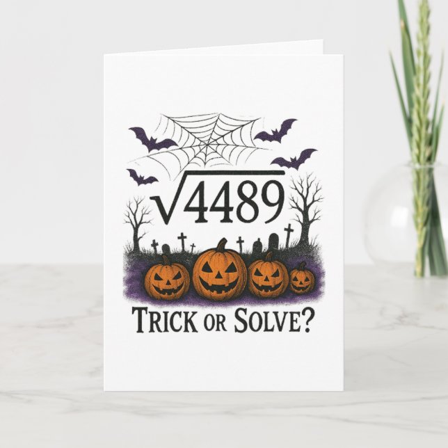 Funny 67 Meme Math Teacher 6 7 Halloween Square Ro Card (Front)