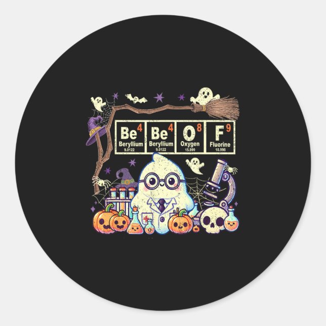 Funny 67 Meme Math Teacher 6 7 Halloween Square Ro Classic Round Sticker (Front)