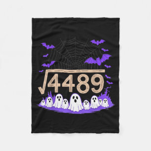 Funny 67 Meme Math Teacher 6 7 Halloween Square Ro Fleece Blanket