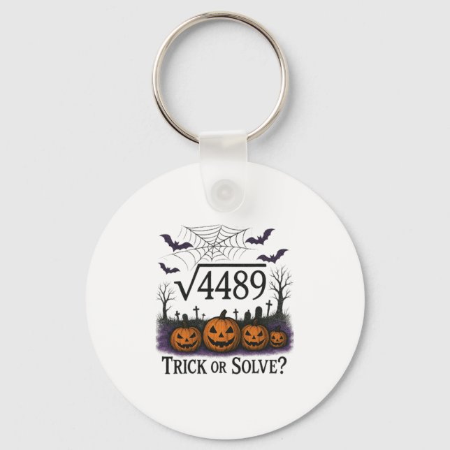 Funny 67 Meme Math Teacher 6 7 Halloween Square Ro Keychain (Front)