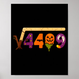 Funny 67 Meme Math Teacher 6 7 Halloween Square Ro Poster