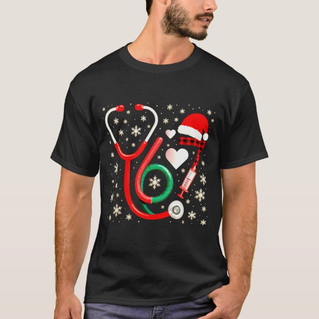 Funny 67 Meme Nurse Six Seven Nursing Festive Chri T-Shirt (Front)