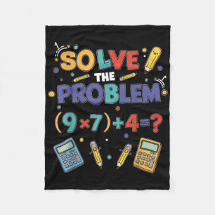 Funny 67 Meme Pemdas Elementary Math Teacher Brain Fleece Blanket