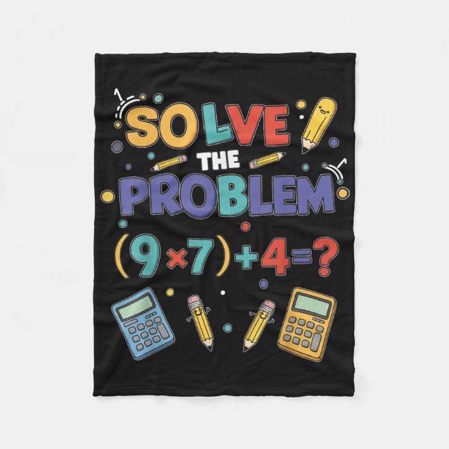 Funny 67 Meme Pemdas Elementary Math Teacher Brain Fleece Blanket (Front)