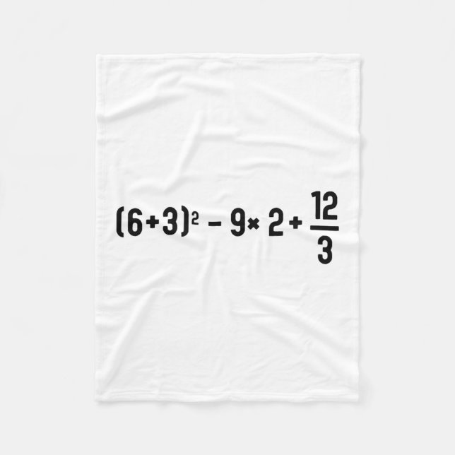 Funny 67 Meme Pemdas Elementary Math Teacher Brain Fleece Blanket (Front)