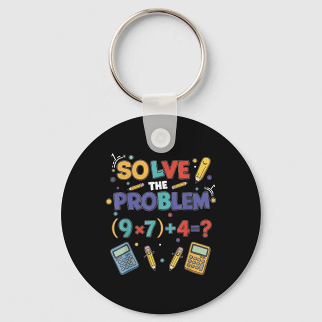 Funny 67 Meme Pemdas Elementary Math Teacher Brain Keychain (Front)